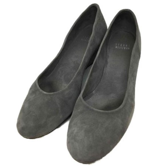 Stuart Weitzman Sojourn Heels Charcoal Suede Sz 10 - Picture 2 of 8